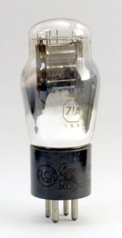 71A — RCA·Sylvania — triode vacuum tube — (1926)