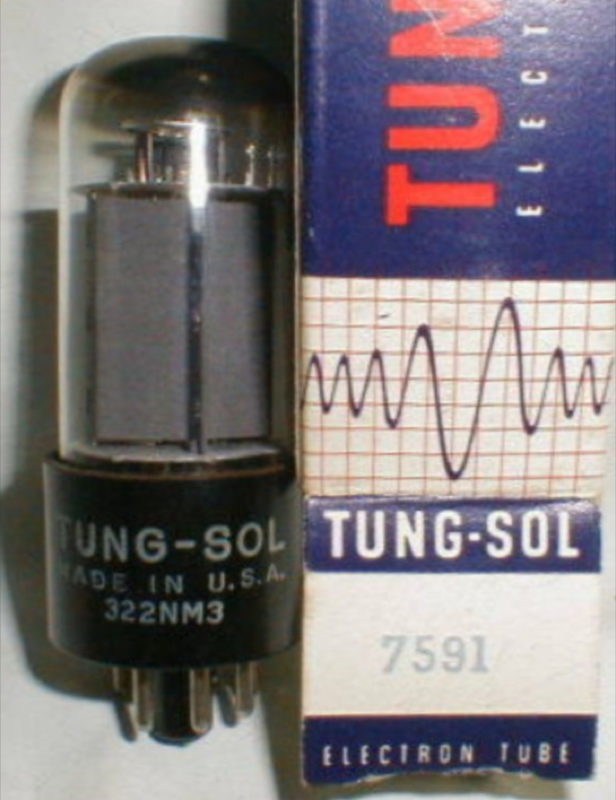 7591A — GE·Sylvania — tetrode vacuum tube — (1958)